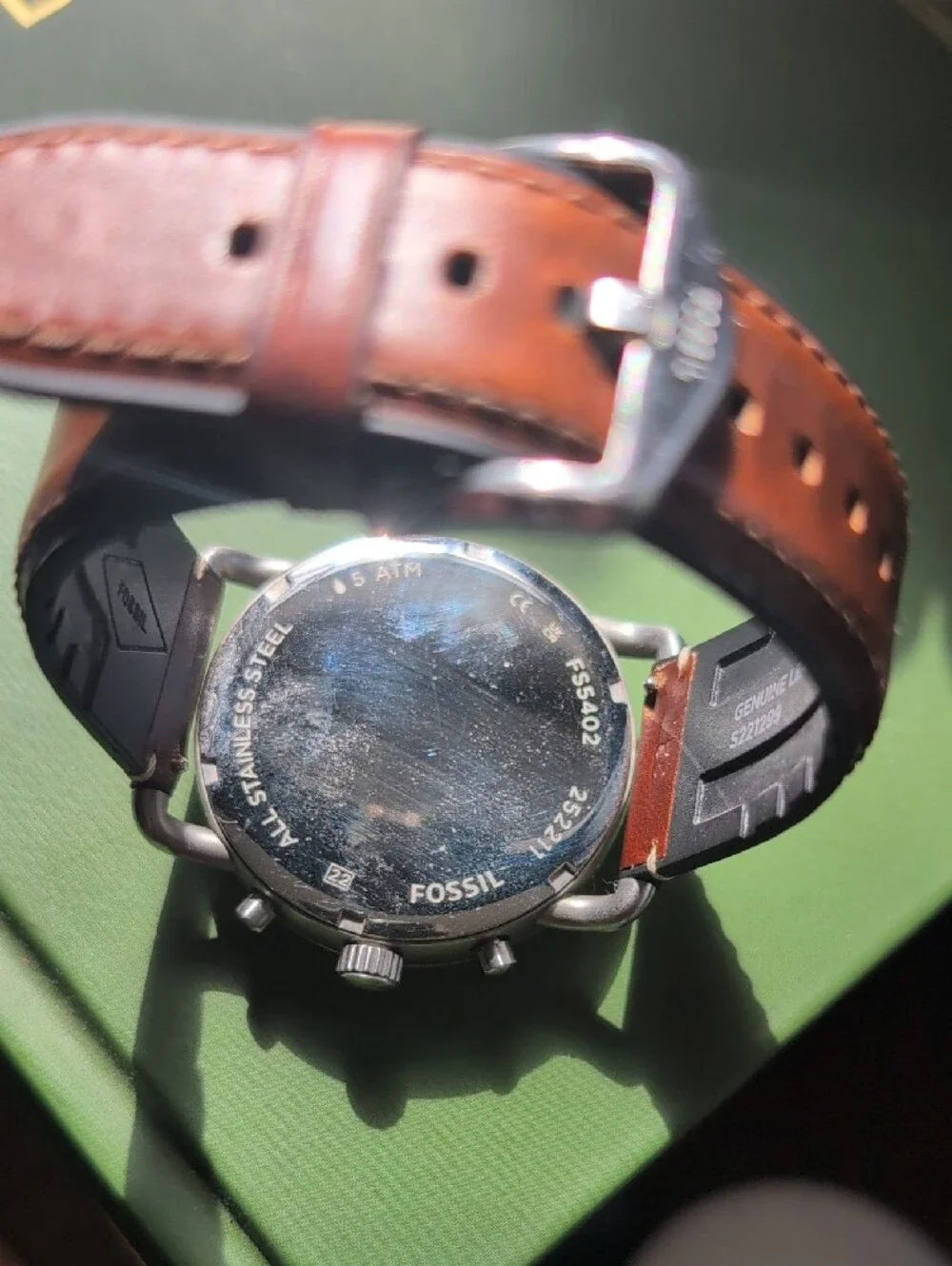42MM White Dial, Brown Leather Watch